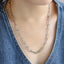 NSS1127 STAINLESS STEEL BONE LINK CHAIN NECKLACE