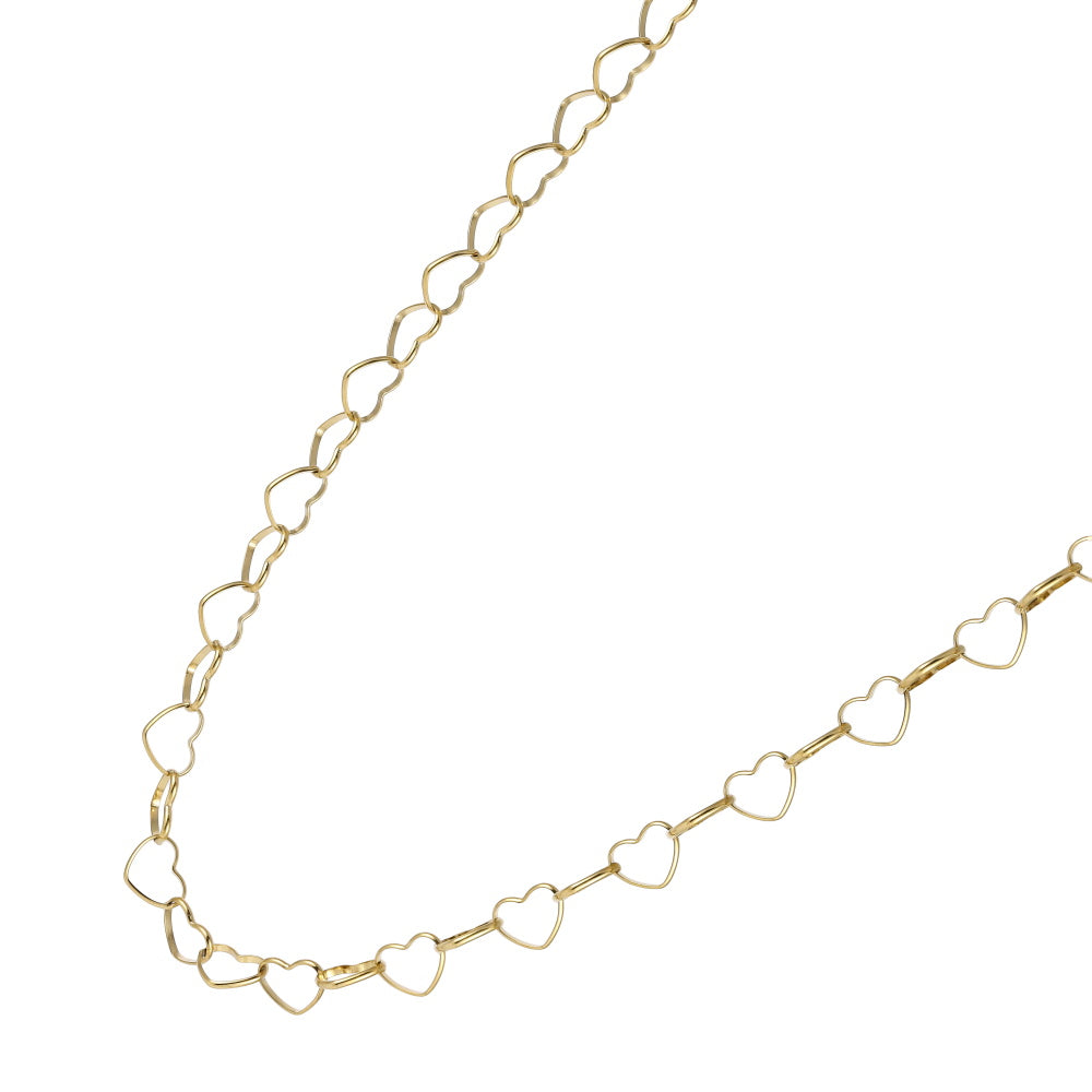 NSS1129 STAINLESS STEEL HEART CHAIN NECKLACE