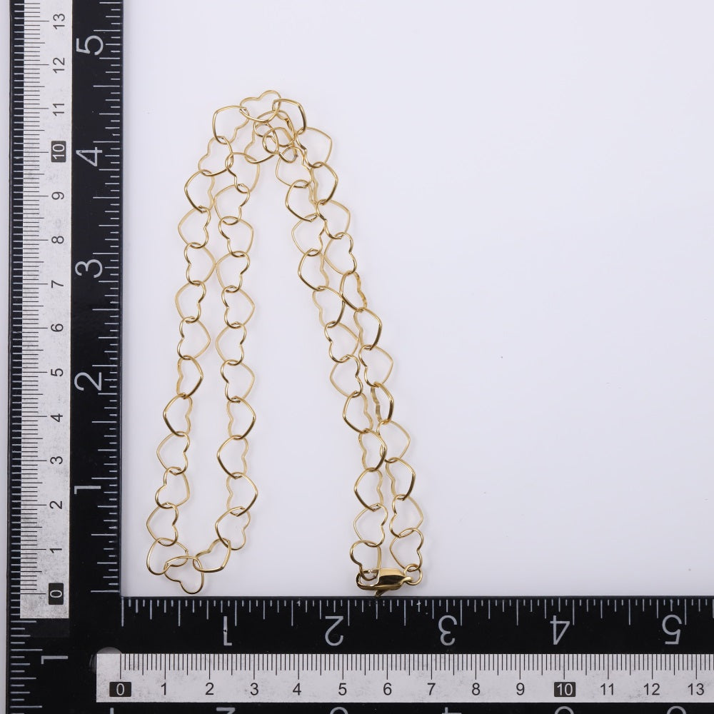 NSS1129 STAINLESS STEEL HEART CHAIN NECKLACE