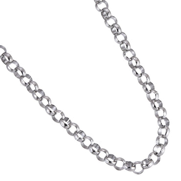 NSS1133 STAINLESS STEEL ROCK O RING CHAIN NECKLACE