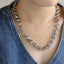 NSS1133 STAINLESS STEEL ROCK O RING CHAIN NECKLACE