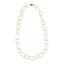 NSS1134 STAINLESS STEEL BIG TWISTED OVAL CHAIN NECKLACE