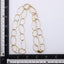 NSS1134 STAINLESS STEEL BIG TWISTED OVAL CHAIN NECKLACE