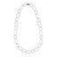 NSS1134 STAINLESS STEEL BIG TWISTED OVAL CHAIN NECKLACE