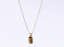 NSS1140 STAINLESS STEEL NECKLACE WITH NATURAL RECTANGLE STONE