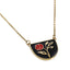 NSS1149 STAINLESS STEEL EPOXY NECKLACE WITH ROSE