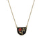 NSS1149 STAINLESS STEEL EPOXY NECKLACE WITH ROSE