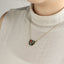 NSS1149 STAINLESS STEEL EPOXY NECKLACE WITH ROSE