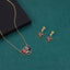 NSS1149 STAINLESS STEEL EPOXY NECKLACE WITH ROSE