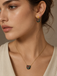 ESS911 STAINLESS STEEL EPOXY EARRING WITH ROSE