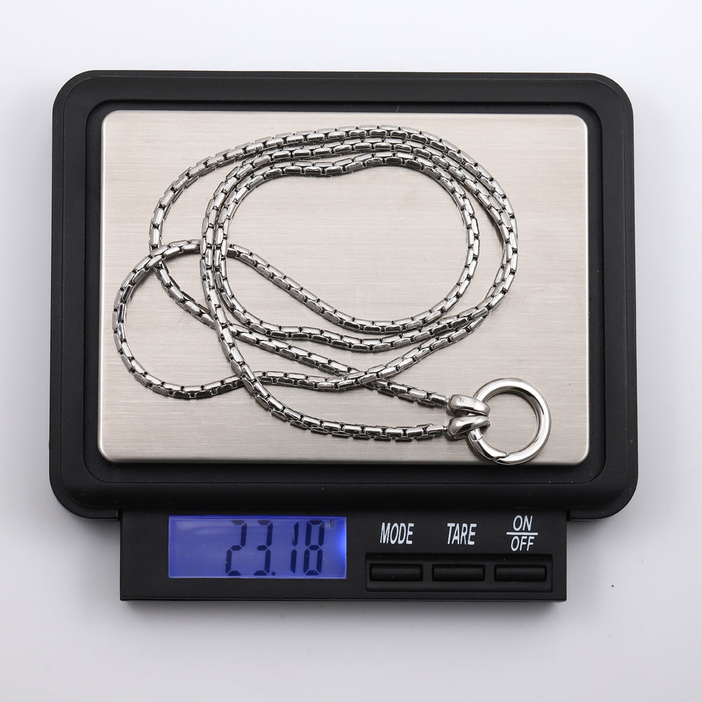 NSS702 STAINLESS STEEL NECKLACE  WITH RING