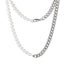 NSS863 STAINLESS STEEL NECKLACE WITH SHELL PEARL
