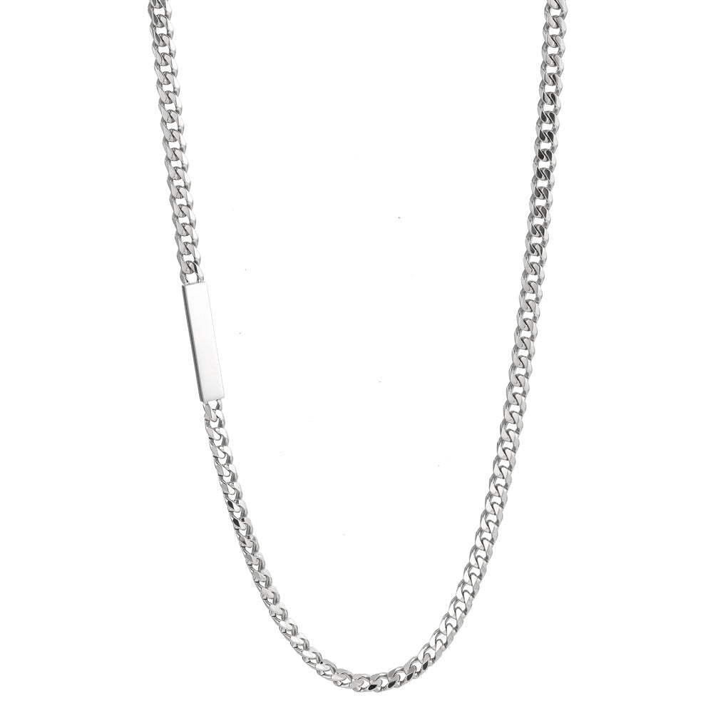 NSS870 STAINLESS STEEL NECKLACE WITH ID PLATE AAB CO..