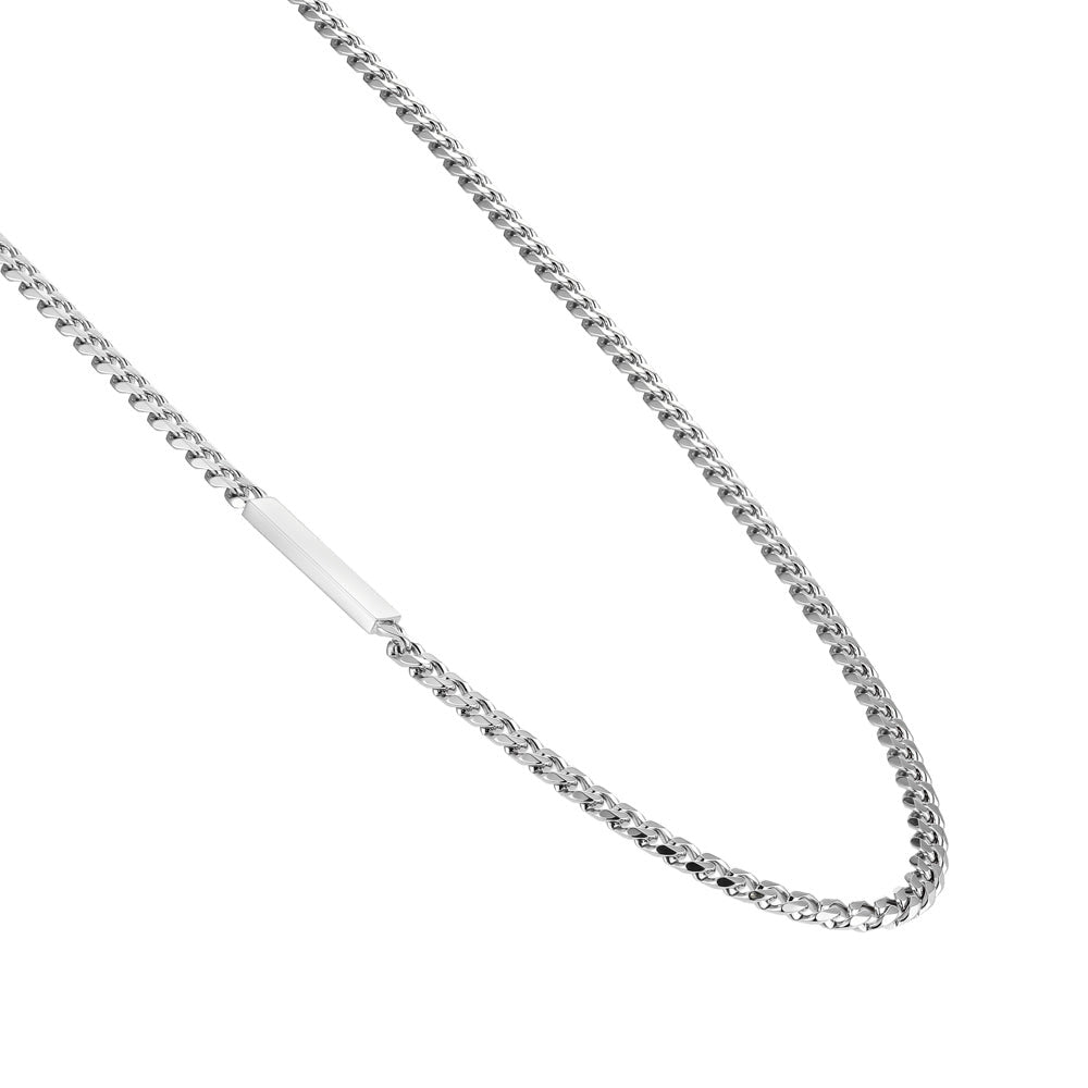 NSS870 STAINLESS STEEL NECKLACE WITH ID PLATE AAB CO..