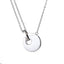 NSS889 STAINLESS STEEL NECKLACE WITH CZ (ROUND PENDANT) AAB CO..