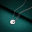 NSS889 STAINLESS STEEL NECKLACE WITH CZ (ROUND PENDANT) AAB CO..