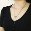 NSS890 STAINLESS STEEL NECKLACE WITH CZ AAB CO..