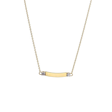 NSS891 STAINLESS STEEL NECKLACE WITH CZ AAB CO..