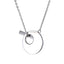 NSS896 STAINLESS STEEL T-BAR NECKLACE WITH CZ AAB CO..