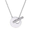 NSS896 STAINLESS STEEL T-BAR NECKLACE WITH CZ