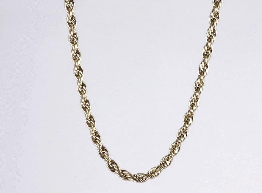 NSS905 STAINLESS STEEL ROPE CHAIN NECKLACE