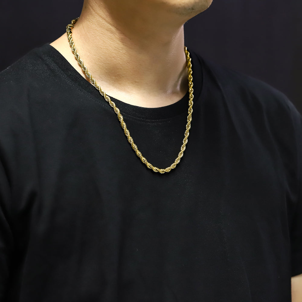 NSS905 STAINLESS STEEL ROPE CHAIN NECKLACE