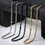 NSS905 STAINLESS STEEL ROPE CHAIN NECKLACE