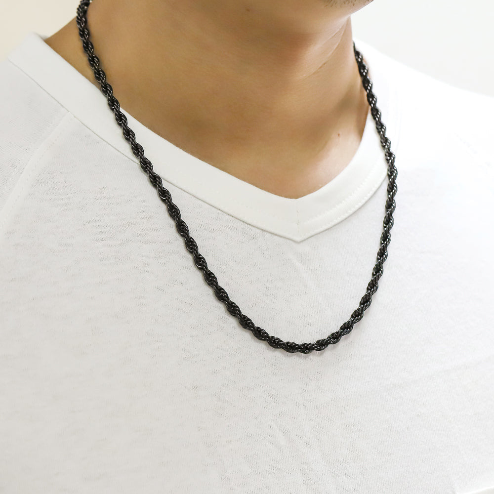 NSS905 STAINLESS STEEL ROPE CHAIN NECKLACE