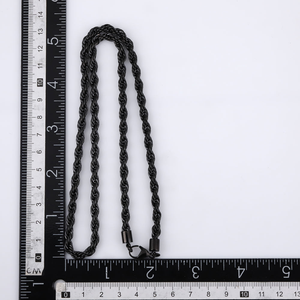NSS905 STAINLESS STEEL ROPE CHAIN NECKLACE