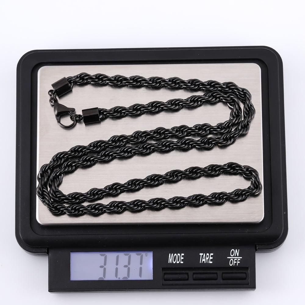 NSS905 STAINLESS STEEL ROPE CHAIN NECKLACE