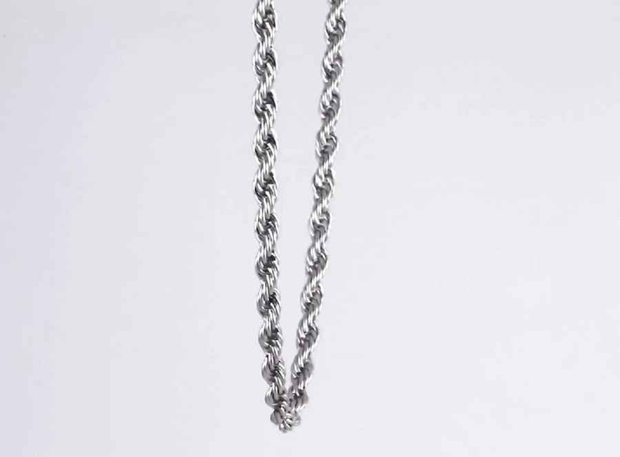 NSS905 STAINLESS STEEL ROPE CHAIN NECKLACE