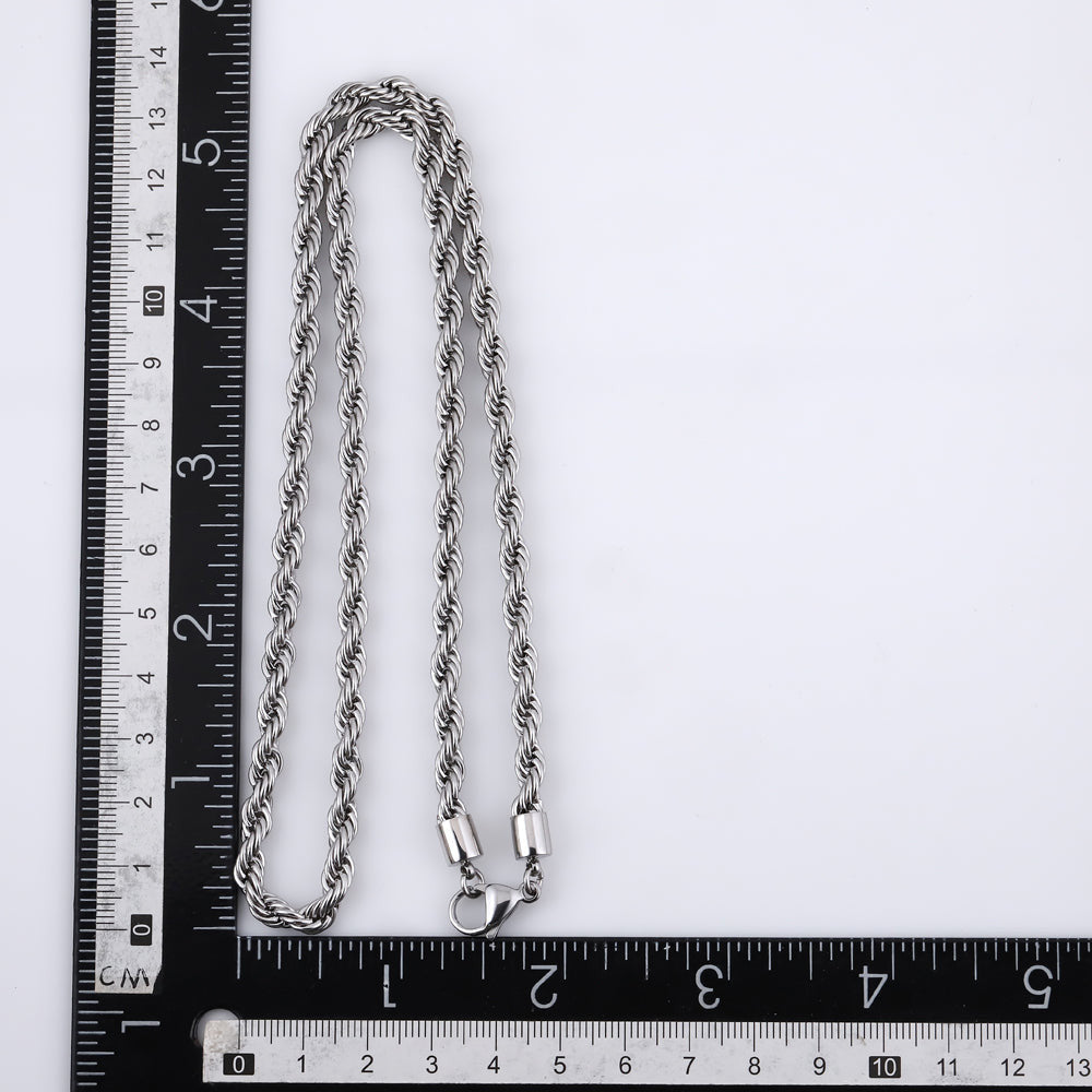 NSS905 STAINLESS STEEL ROPE CHAIN NECKLACE