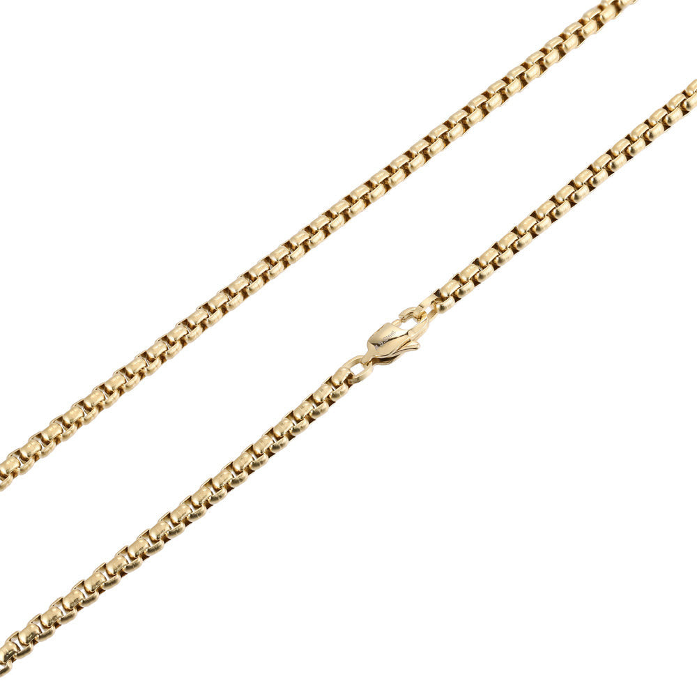 NSS906 STAINLESS STEEL ROUND BOX CHAIN NECKLACE AAB CO..