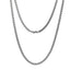 NSS906 STAINLESS STEEL ROUND BOX CHAIN NECKLACE