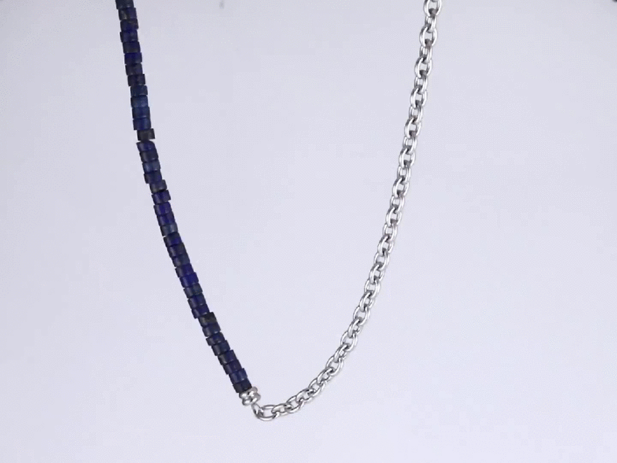 stainless steel necklace, beads necklace, modern jewelry