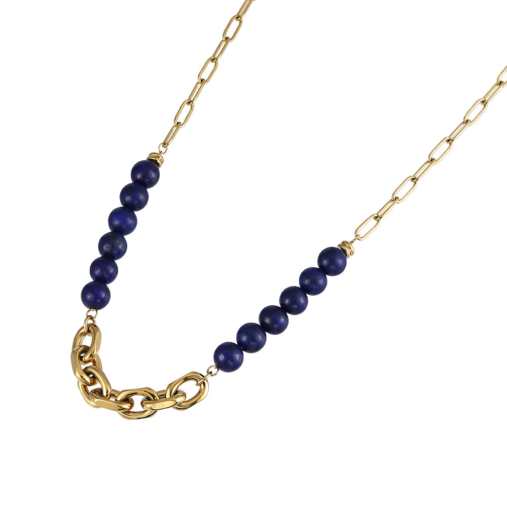 NSS940 STAINLESS STEEL NECKLACE WITH BEADS