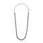 NSS949 STAINLESS STEEL & HEMATITE BEADS NECKLACE