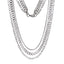 NSS975 STAINLESS STEEL MULTI  CHAIN NECKLACE