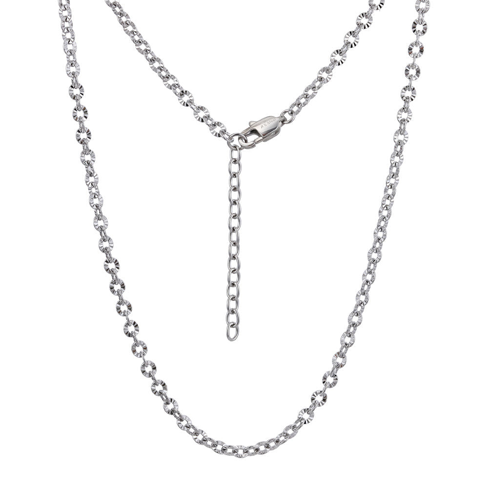 stainless steel chain, diamond cut, cable chain, elegant lady jewelry