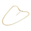 AAB Co. Stainless Steel Flat Snake Herringbone Chain Necklace – 14K Gold Finish
