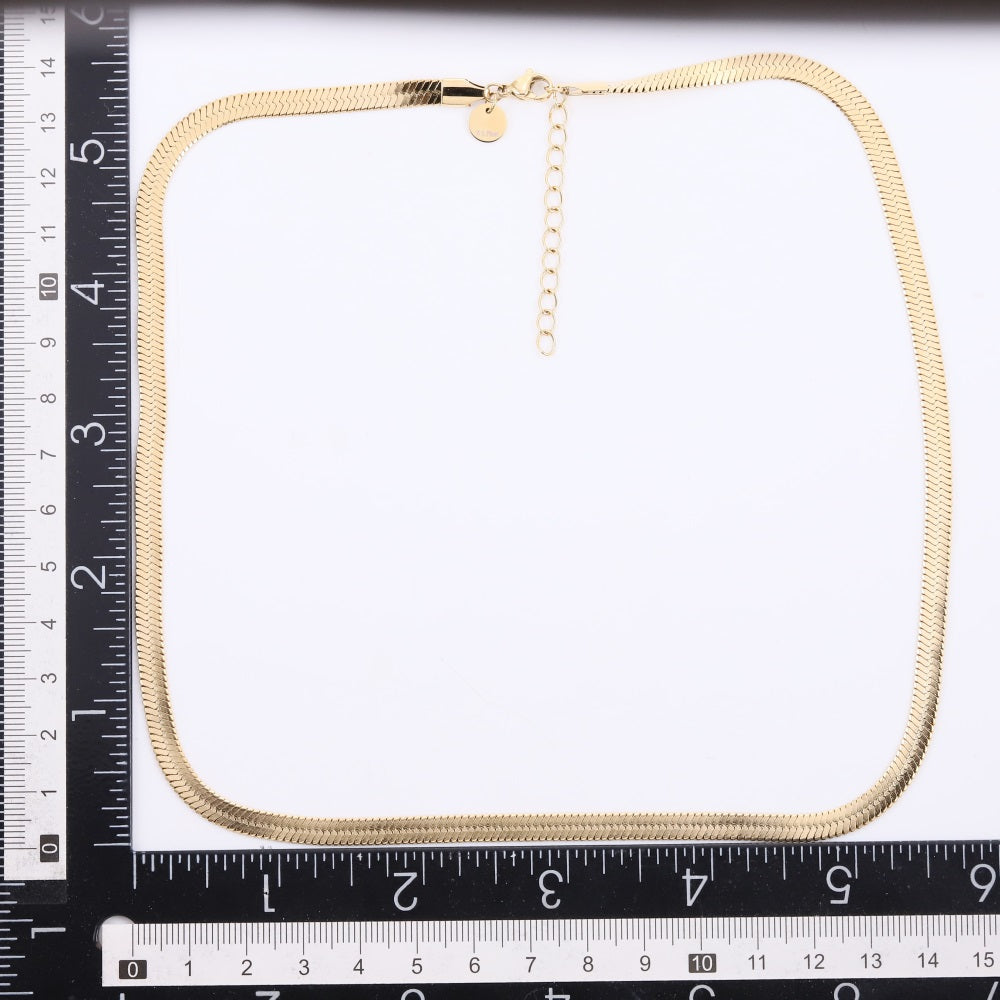NSSC170 STAINLESS STEEL FLAT SNAKE HERRINGBONE CHAIN