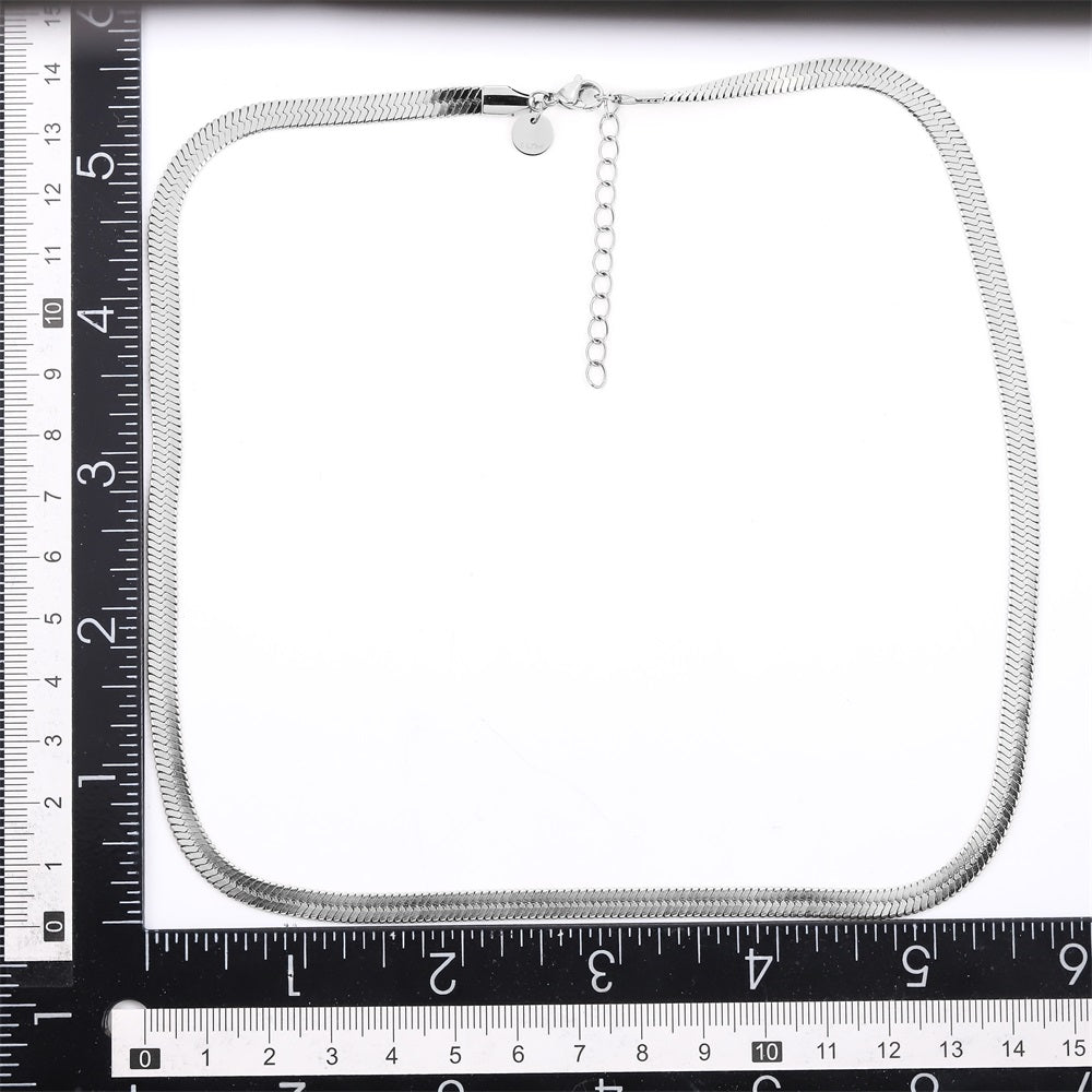 NSSC170 STAINLESS STEEL FLAT SNAKE HERRINGBONE CHAIN