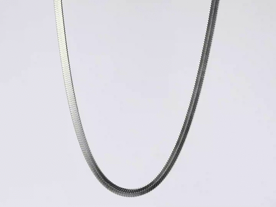 NSSC170 STAINLESS STEEL FLAT SNAKE HERRINGBONE CHAIN