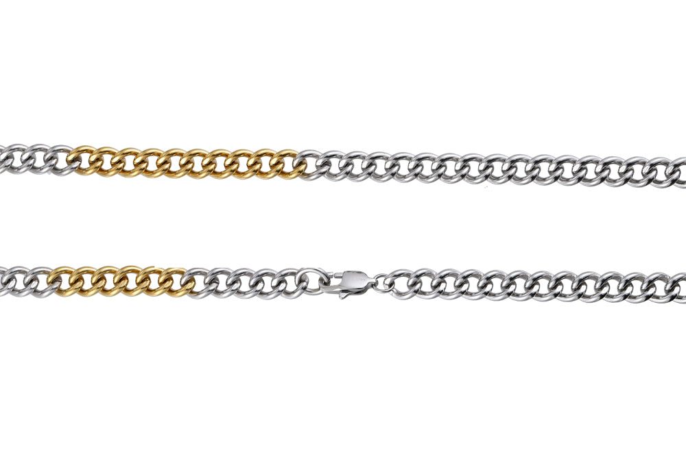 stainless steel chain, curb chain, mix color, modern, manpower