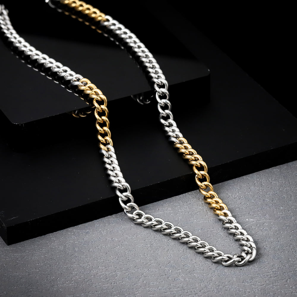 stainless steel chain, curb chain, mix color, modern, manpower
