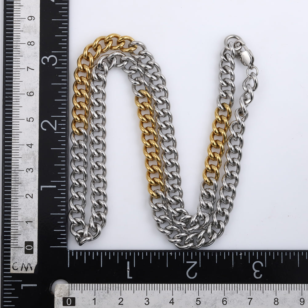 stainless steel chain, curb chain, mix color, modern, manpower