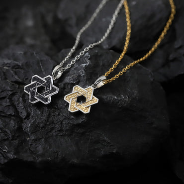 PSS1226 STAINLESS STEEL PENDANT WITH CASTING STONE (STAR OF DAVID) AAB CO..