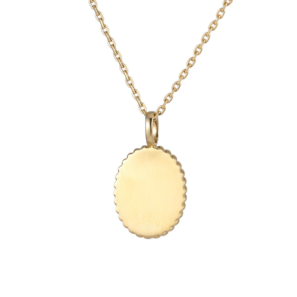 PSS1234 STAINLESS STEEL OVAL PENDANT WITH HAMSA DESIGN AAB CO..