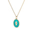 PSS1234 STAINLESS STEEL OVAL PENDANT WITH HAMSA DESIGN