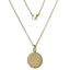 PSS1235 STAINLESS STEEL ROUND PENDANT WITH EVIL EYE DESIGN